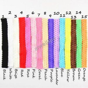 170 Picot Edge Lace Trim Elastic Fabric Lace headbands for baby and kid headband